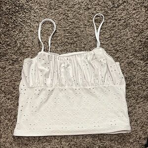 White Eyelet Women's Top